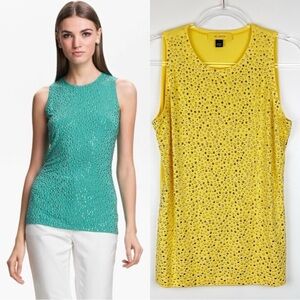 St. John Yellow Label Sequin Jersey Tank